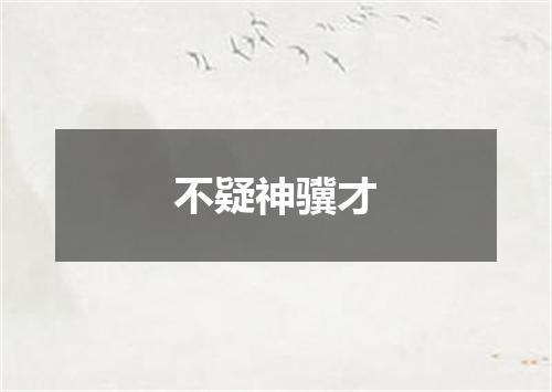 不疑神骥才