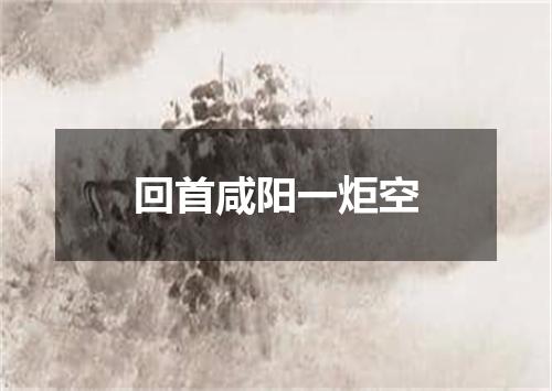 回首咸阳一炬空