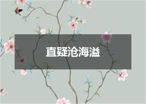直疑沧海溢