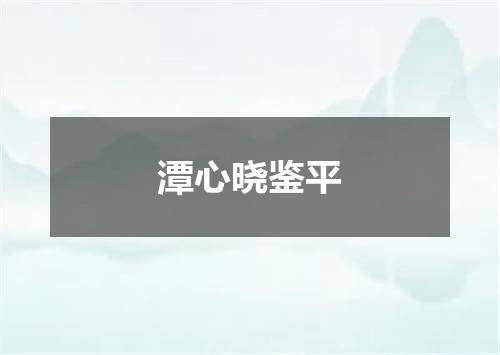 潭心晓鉴平