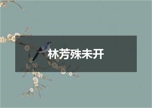 林芳殊未开