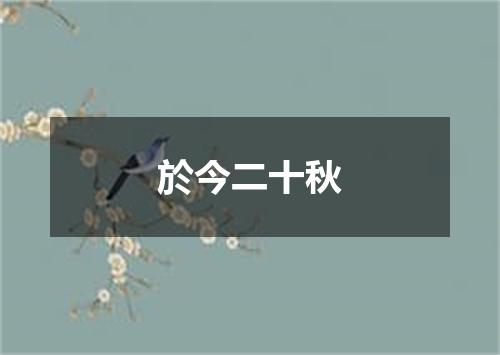 於今二十秋