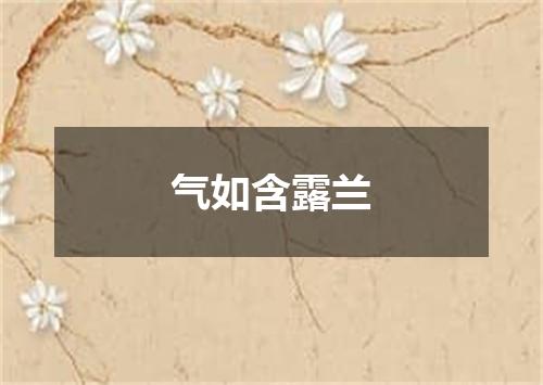 气如含露兰