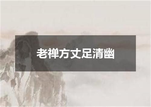 老禅方丈足清幽