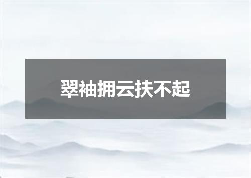 翠袖拥云扶不起