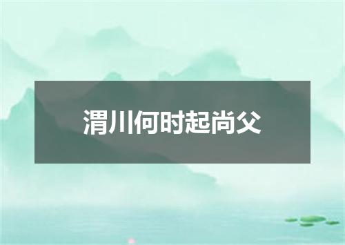 渭川何时起尚父