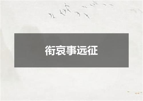 衔哀事远征