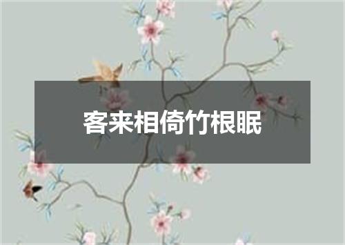 客来相倚竹根眠