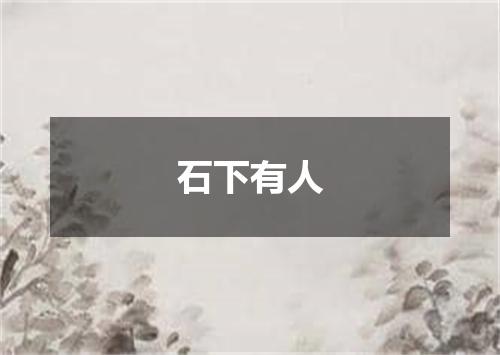 石下有人