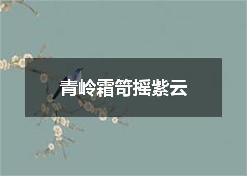 青岭霜笴摇紫云