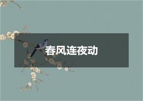 春风连夜动