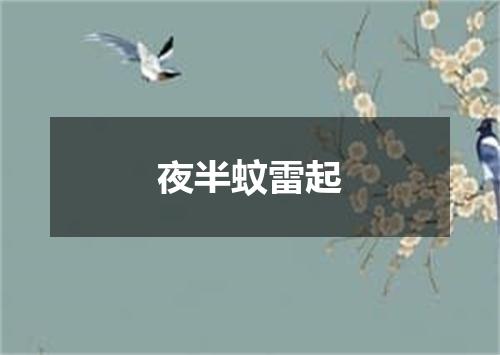 夜半蚊雷起