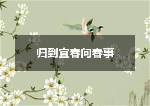 归到宜春问春事