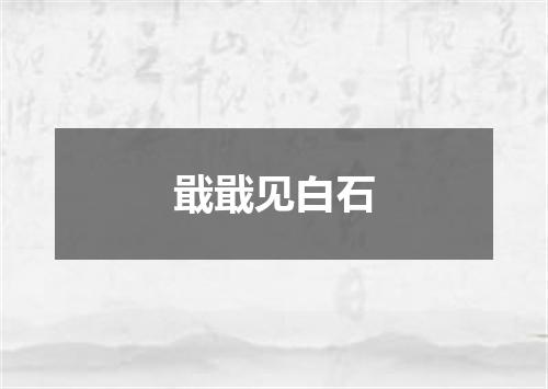 戢戢见白石