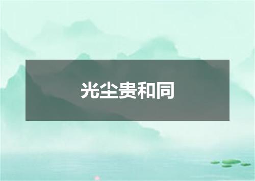 光尘贵和同