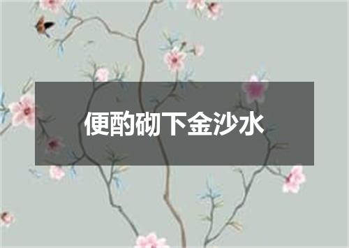 便酌砌下金沙水