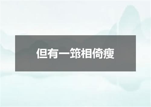 但有一筇相倚瘦
