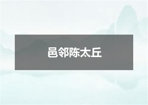 邑邻陈太丘