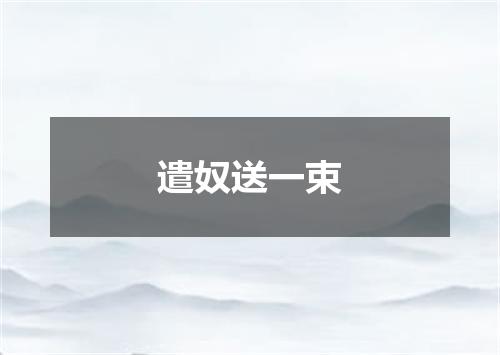 遣奴送一束