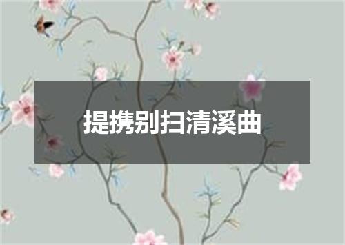提携别扫清溪曲