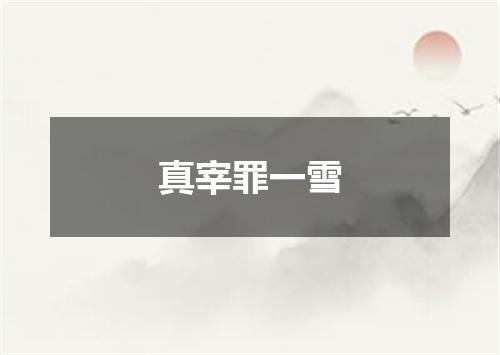 真宰罪一雪