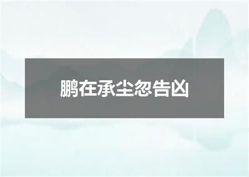 鹏在承尘忽告凶