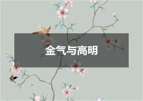 金气与高明