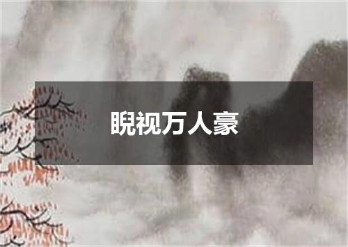 睨视万人豪