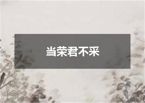 当荣君不采