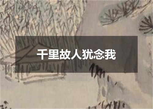 千里故人犹念我