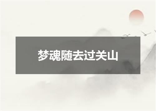 梦魂随去过关山
