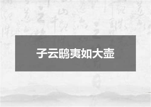 子云鸱夷如大壶