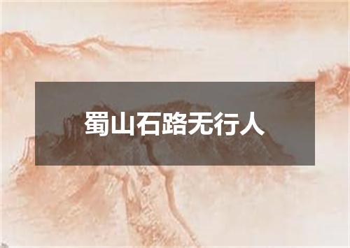 蜀山石路无行人