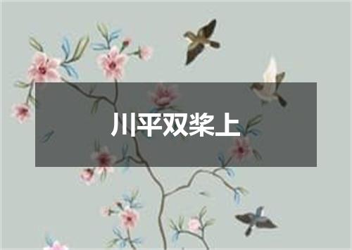 川平双桨上
