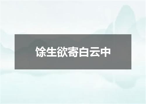 馀生欲寄白云中