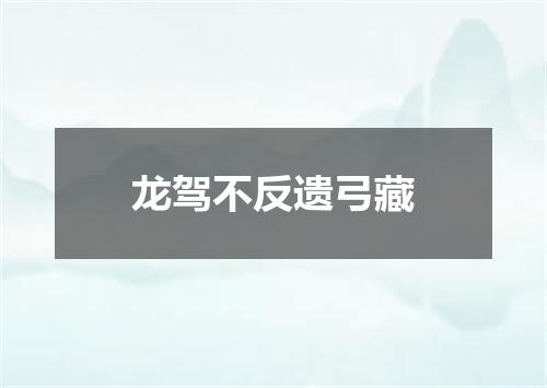 龙驾不反遗弓藏