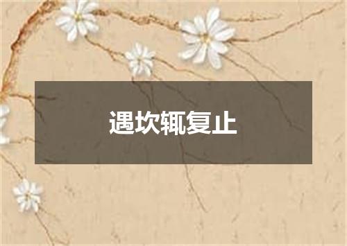 遇坎辄复止