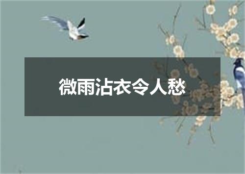 微雨沾衣令人愁
