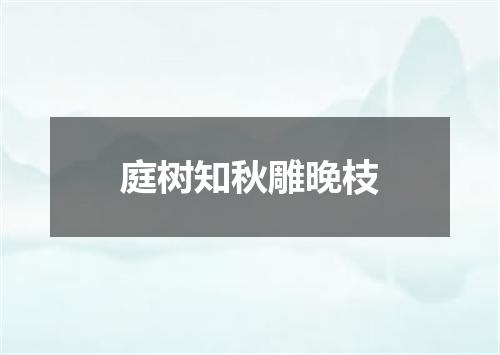庭树知秋雕晚枝
