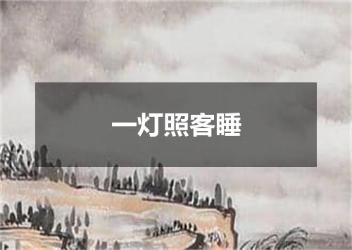 一灯照客睡