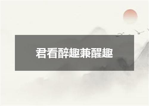 君看醉趣兼醒趣
