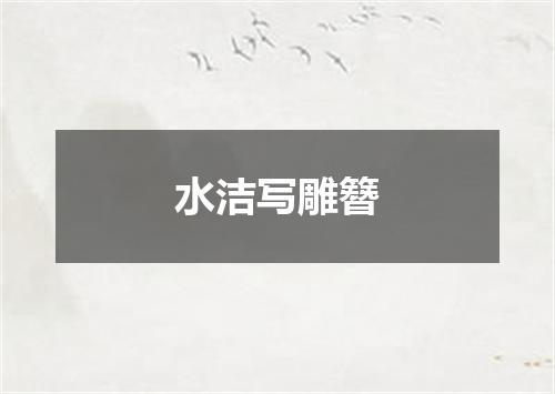 水洁写雕簪