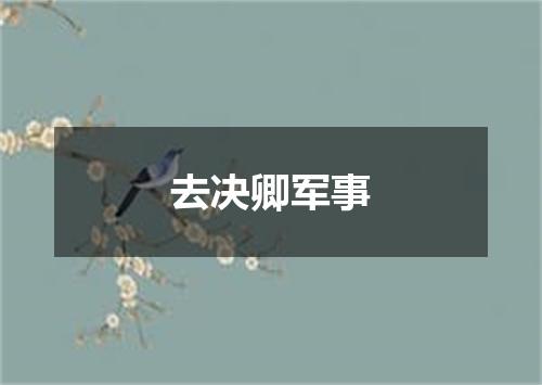 去决卿军事