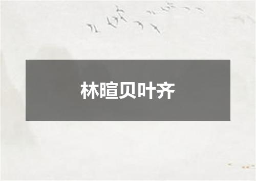林暄贝叶齐