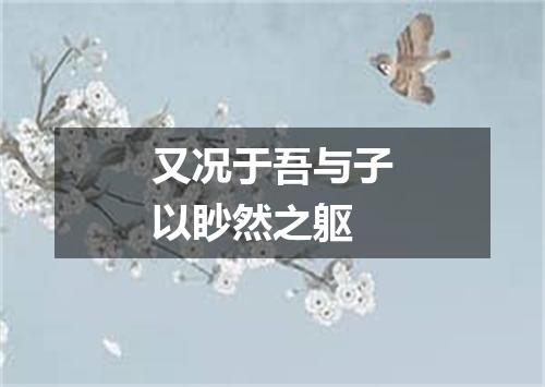 又况于吾与子以眇然之躯