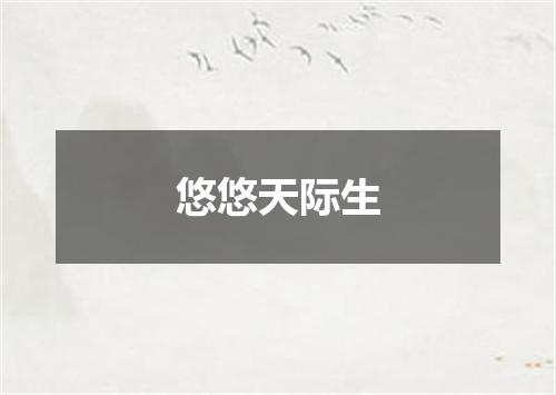 悠悠天际生