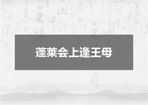 蓬莱会上逢王母