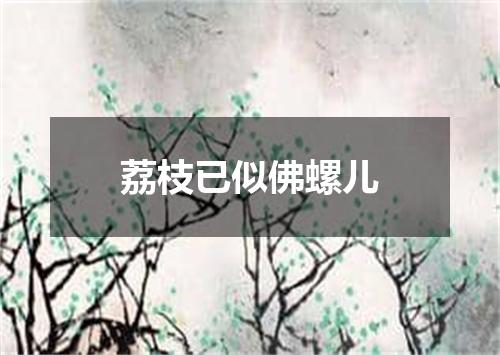 荔枝已似佛螺儿
