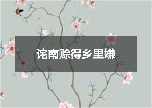 诧南赊得乡里嫌
