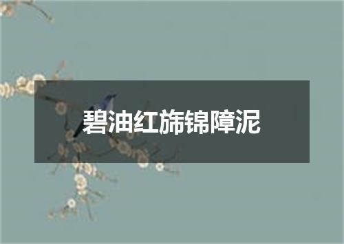 碧油红旆锦障泥